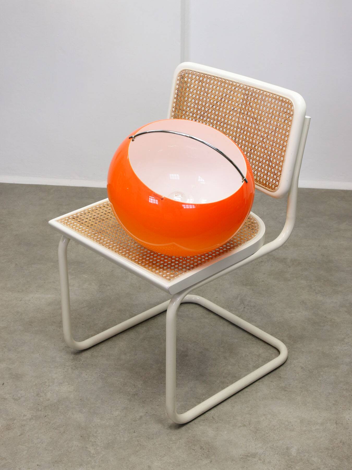 Space Age Orange Jolly Pendant Lamp from Guzzini, 1960s