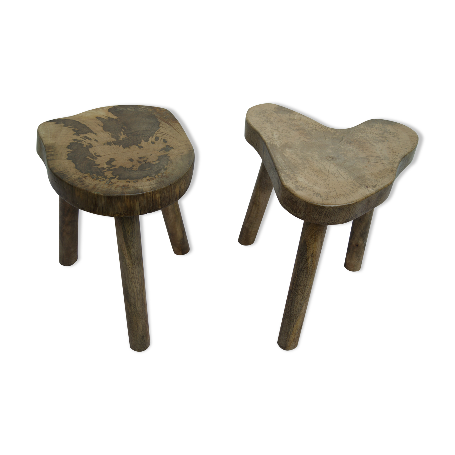 Pair of low tables harnesses mango wood