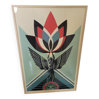 Obey "Lotus Angel" screen print