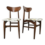 70s teak dining room chairs Scandinavian design