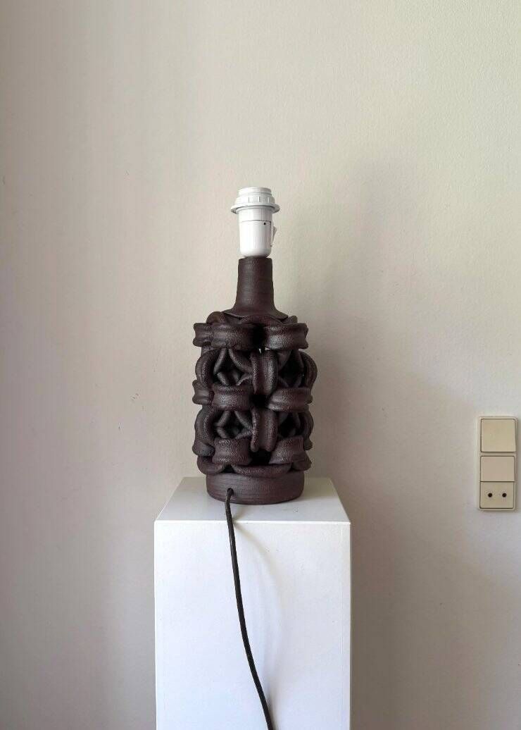 Danish studio pottery ceramic lamp, 1960s