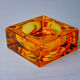Orange ice cube ashtray by Antonio Imperatore, Murano glass, Italy, 1970