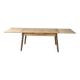 Vintage extendable dining table renovated in marquetry and raw wood