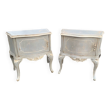 Pair of beech bedside tables
