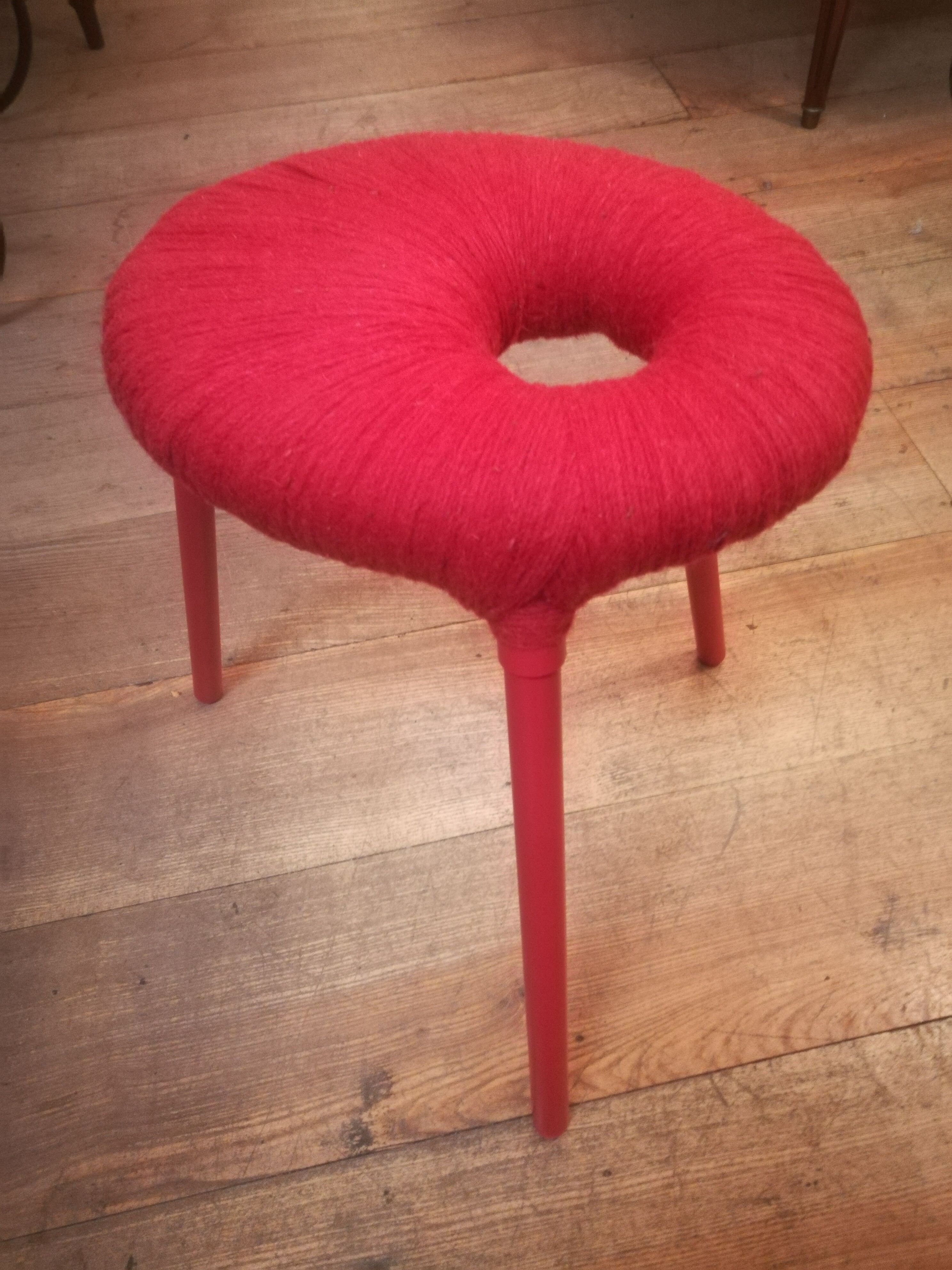 Eskilstuna stool for Ikea in wool and metal