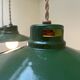 Enamelled industrial hanging lamp