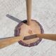 Leather-upholstered tripod stool
