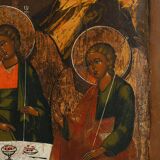 Large Russian Religious Icon “The Holy Trinity”, 18th Century