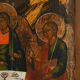 Large Russian Religious Icon “The Holy Trinity”, 18th Century