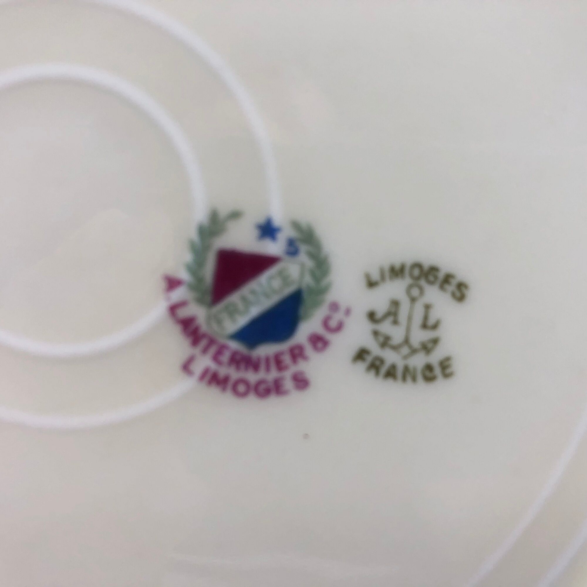 6 assiettes creuses, style écuelle « A.Lanternier & Cie » Limoges