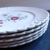 Lot of 5 flat plates stamped Luneville