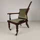 Rare fauteuil ajustable victorien par J. Alderman, Londres