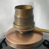 Black opaline ball lamp foot France art deco