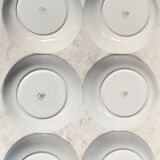 Porcelain deep plates with floral decoration