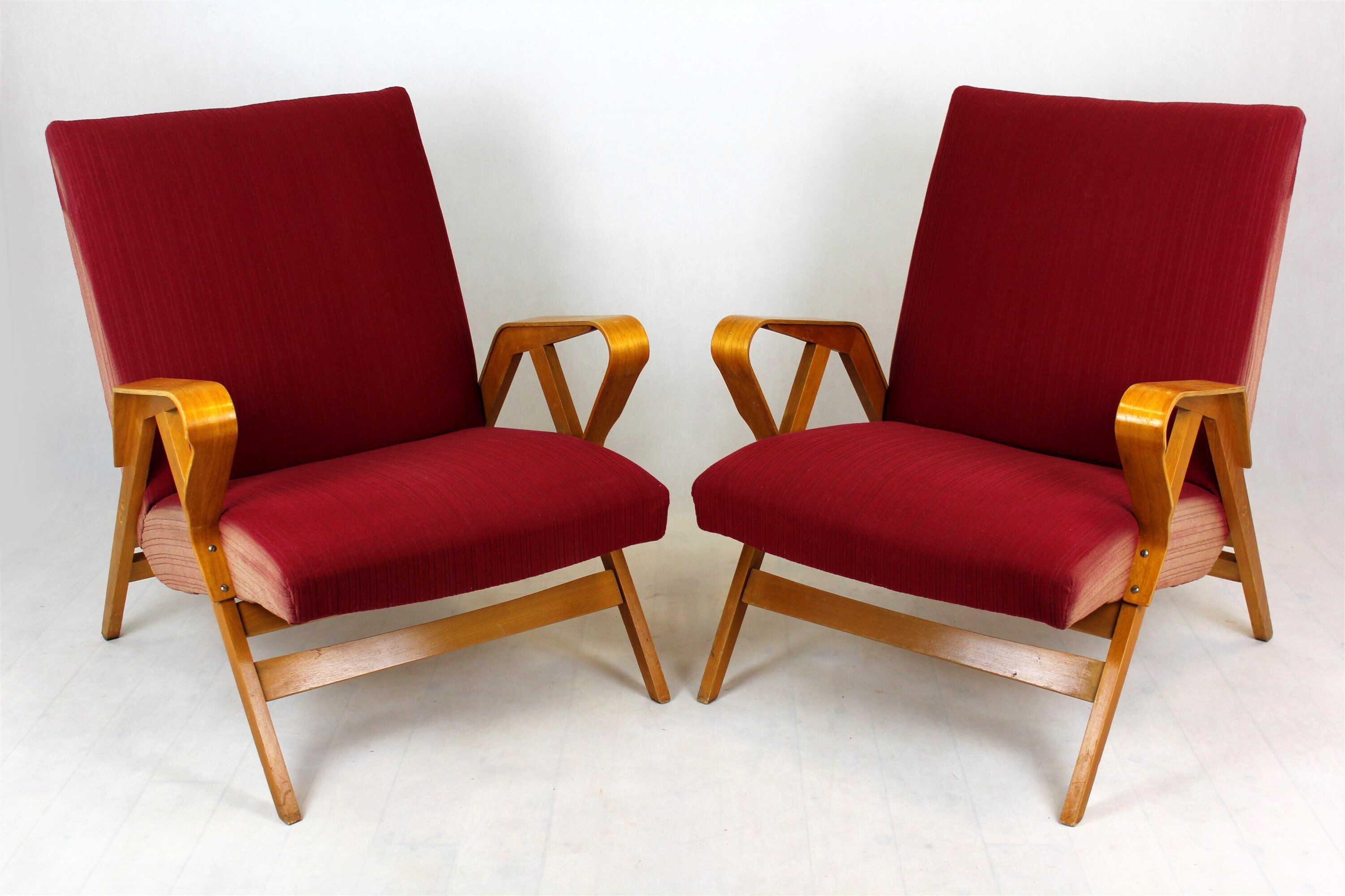 Mid-Century Armchairs from Tatra, 1960s, Set of 2