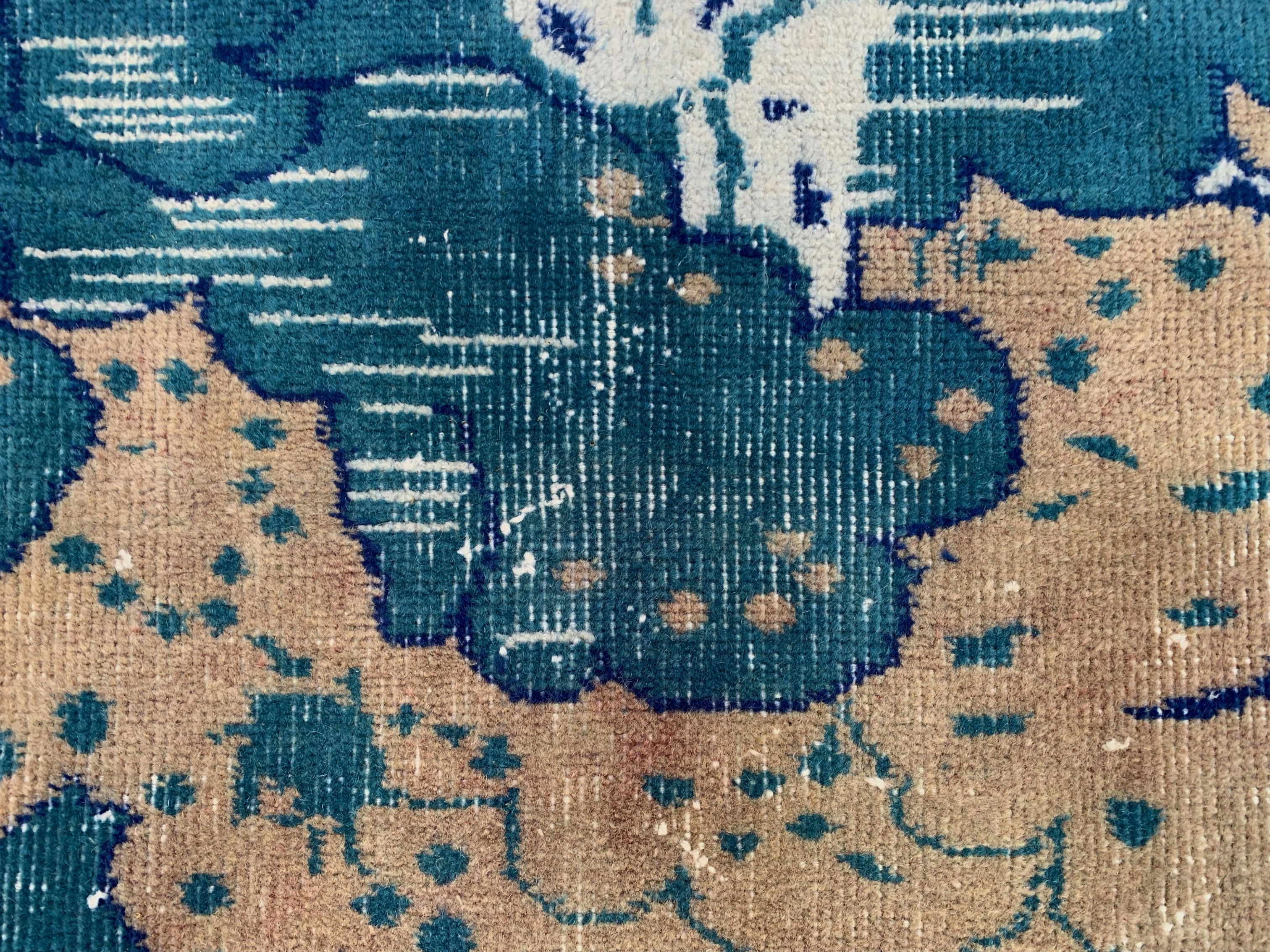 Vintage turkish rug 225x145 cm carpet