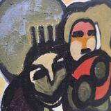 Oil on cardboard by Guy Rougon 1970