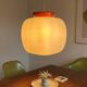 Lampada a Sospensione Vintage Space Age Anni '70 – Vetro Opalino e Arancion