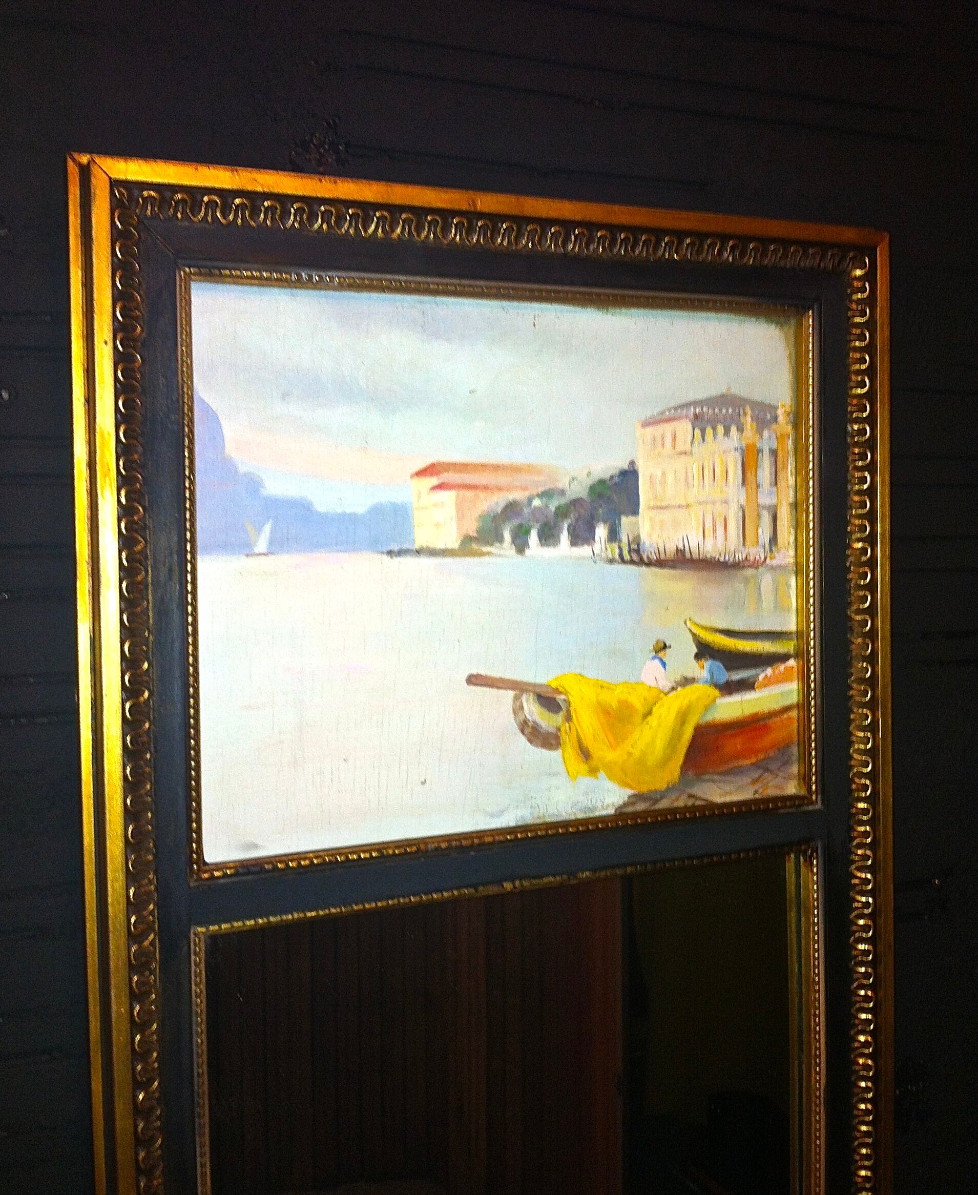 Trumeau painting venise mirror style 19th
