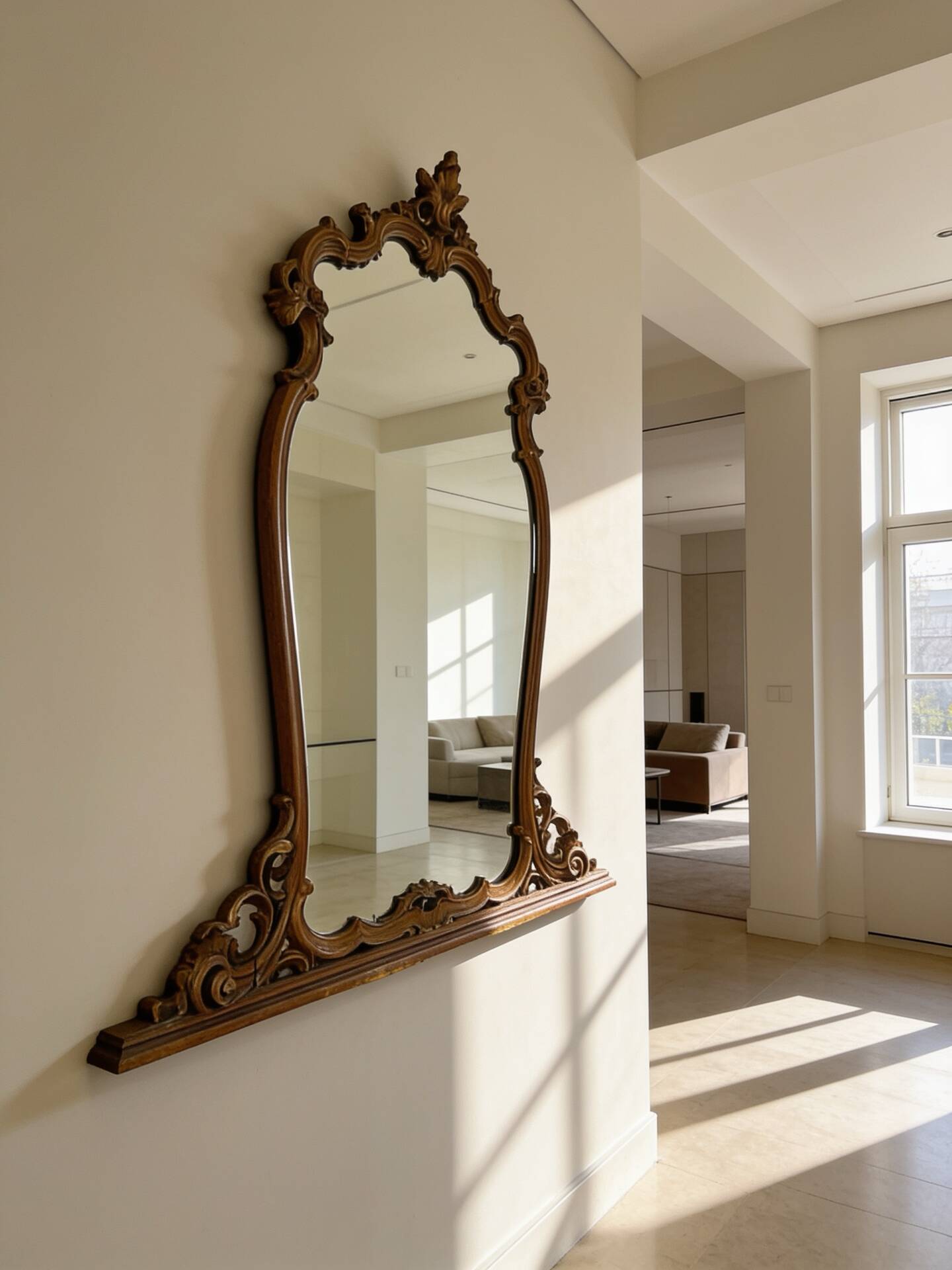 Baroque style wall mirror
