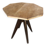 Vintage octagonal wood table