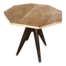 Vintage octagonal wood table