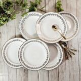 Set of 6 mismatched dessert plates Sarreguemines