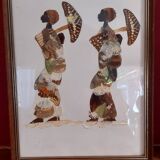 Set of 2 butterfly wing paintings