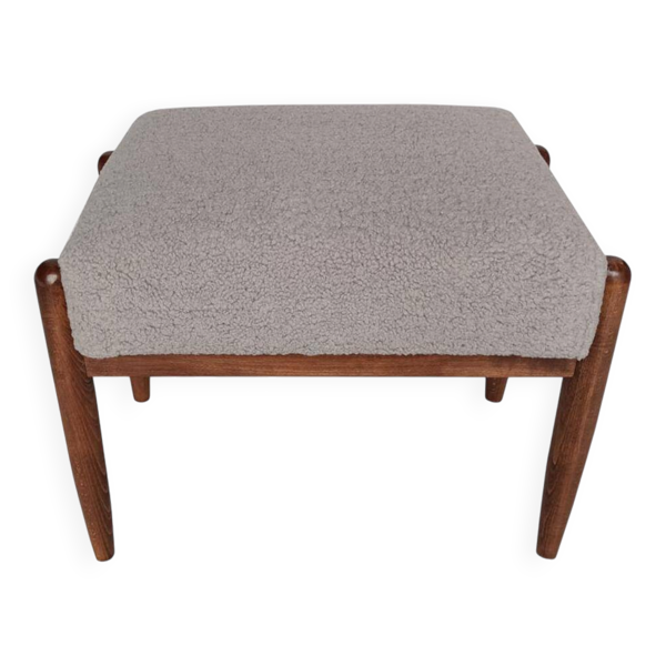 Tabouret vintage en bouclé camel, Edmund Homa, Europe, années 1960