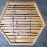 Ensemble de 3 tables gigognes vintage en bambou 70's