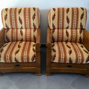 Jacques Leleu - Paire De Fauteuil En Merisier