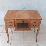 Louis XV style walnut veneer sewing table