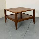 Table basse scandinave danoise en teck et formica, années 1950