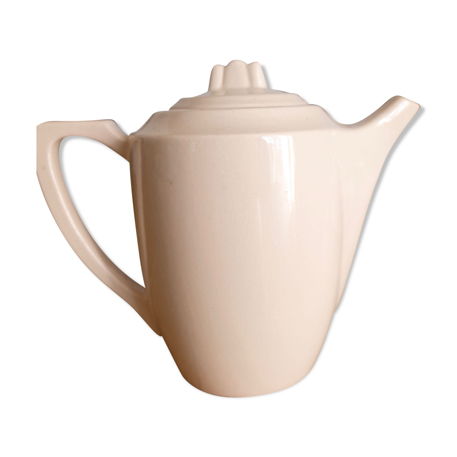 Powder pink teapot Art Deco Digoin - Sarreguemines