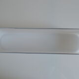 Modernist vase or centerpiece in white glass