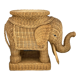 Rattan bamboo wicker elephant pedestal or side table, 1970s