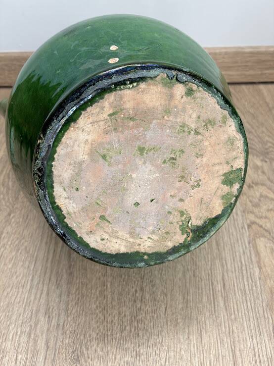 Pichet ou Cruche à Eau Ancien en Terre Cuite Vernissée (Orjol)