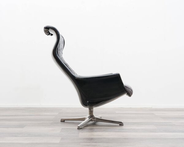 Fauteuil des années 70, fauteuil relax. Design : Alf Svenson et Yngvar Sand