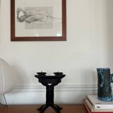 Brutalist wrought iron chandelier antique