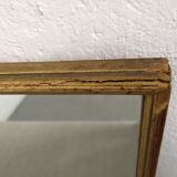Rectangular mirror 77x53cm in fine nineteenth century gilded wood