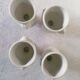 4 coquetiers poule porcelaine blanche