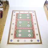 Hand-woven kilim true vintage ethnic wool rug, 70s 80s
