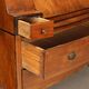 Antique drop-leaf cabinet in walnut, painted ebony wood, 19th century.
