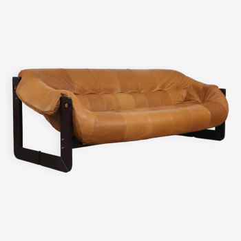 Percival Lafer MP-097 Sofa In Cognac Leather, 1960s