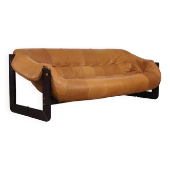 Percival Lafer MP-097 Sofa In Cognac Leather, 1960s