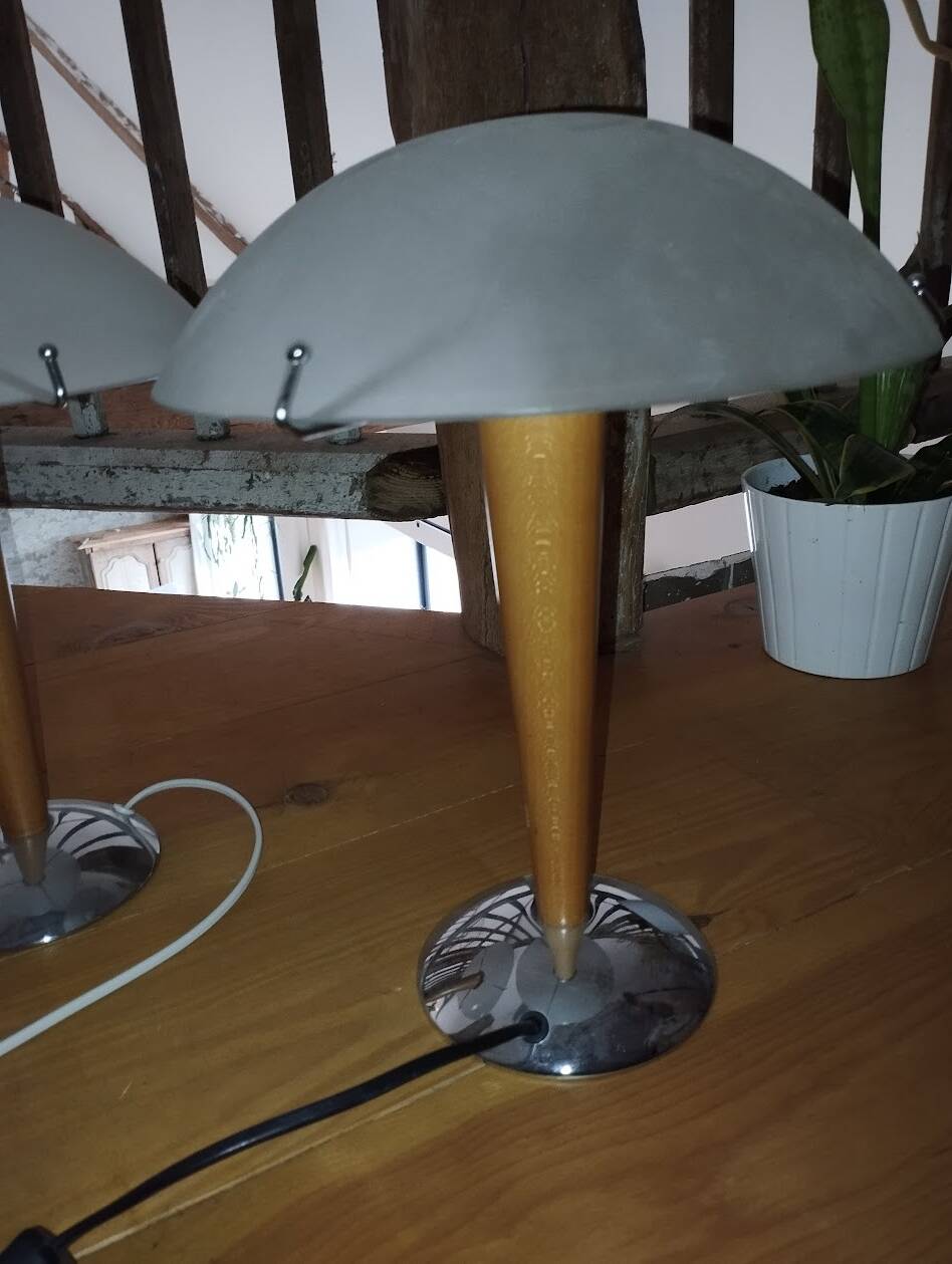 2 lampes champignons vintage IKEA modèle Kvintol B9503