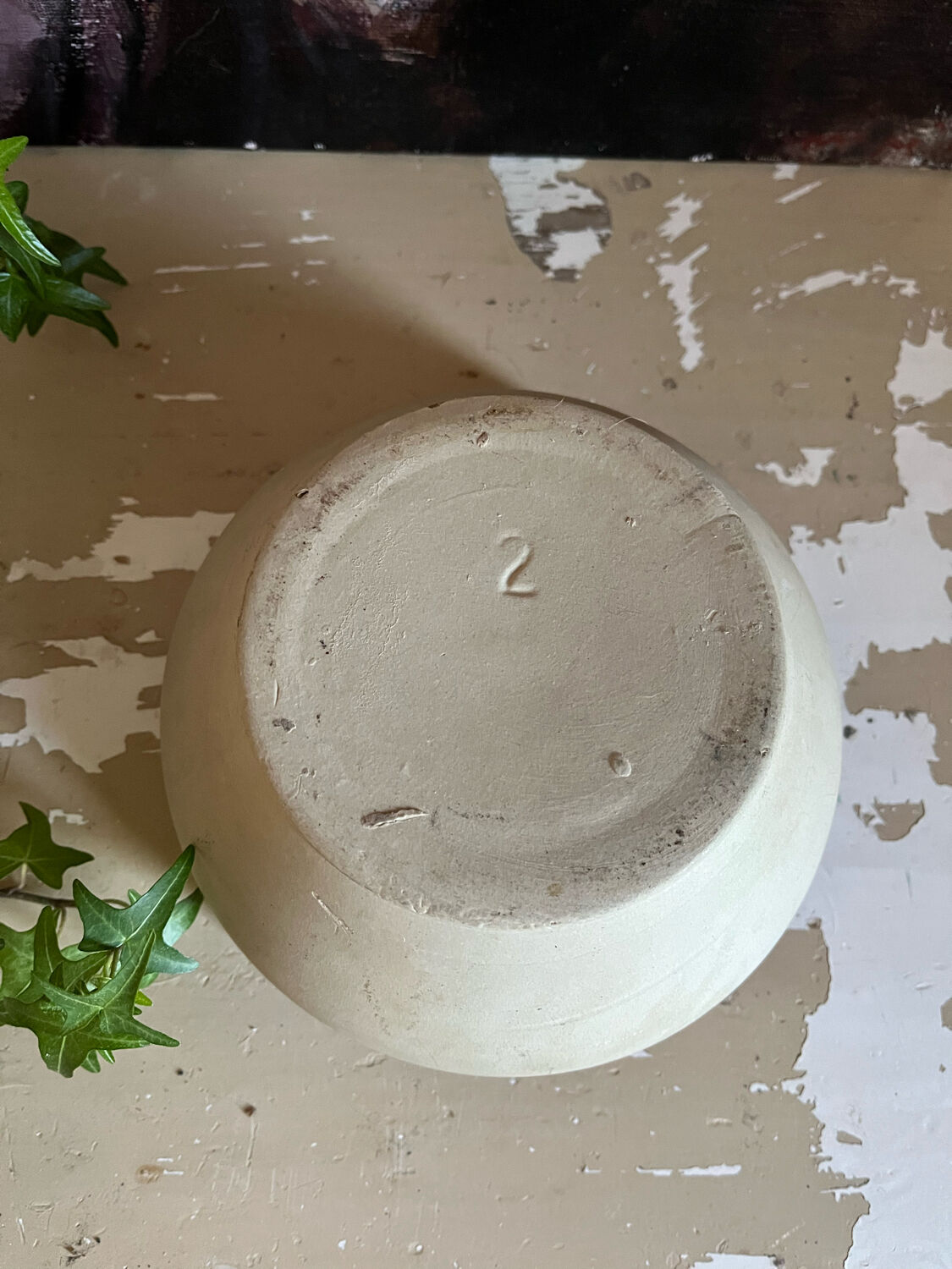 Vintage digoin stoneware salad bowl dish