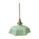 Green draped opaline pendant lamp