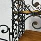 Antique display cabinet in wrought iron and wood