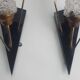 Pair of antique tulip arrow wall sconces